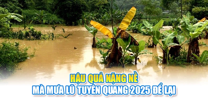 Hậu quả nặng nề m&agrave; mưa lũ Tuy&ecirc;n Quang 2025 để lại