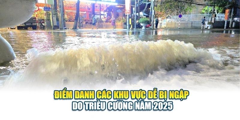Điểm danh các khu vực dễ bị ngập do triều cường năm 2025
