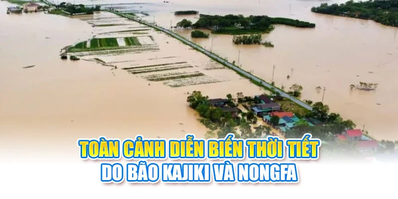 To&agrave;n cảnh diễn biến thời tiết do b&atilde;o Kajiki v&agrave; Nongfa